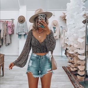 Ooh La Luxe Floral Crop Top